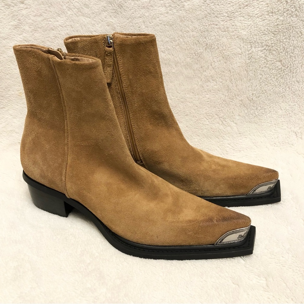 MANGO suede western booties